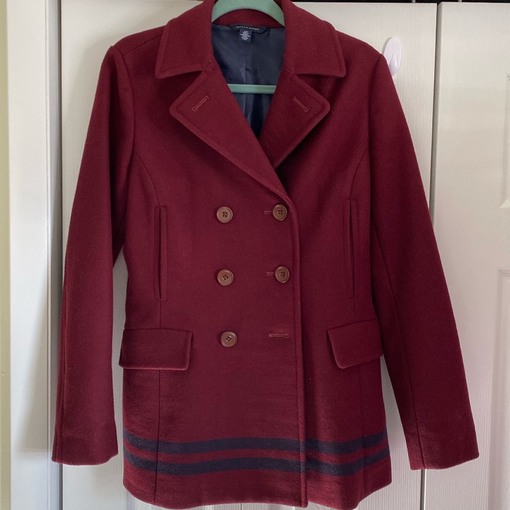 Tommy Hilfiger Burgundy Peacoat
